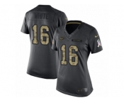 Women's Nike New York Jets #16 Myles White Limited Black 2016 Salute to Service NFL Jersey