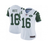 Women's Nike New York Jets #16 Myles White White Vapor Untouchable Limited Player NFL Jersey