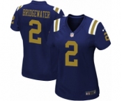Women's Nike New York Jets #2 Teddy Bridgewater Limited Navy Blue Alternate NFL Jersey