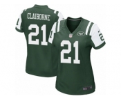 Women's Nike New York Jets #21 Morris Claiborne Game Green Team Color NFL Jersey