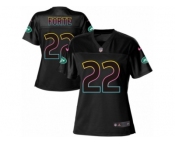 Women's Nike New York Jets #22 Matt Forte Game Black Fashion NFL Jersey