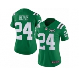 Women's Nike New York Jets #24 Darrelle Revis Limited Green Rush NFL Jersey