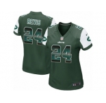Women's Nike New York Jets #24 Darrelle Revis Limited Green Strobe NFL Jersey