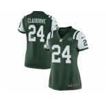 Women's Nike New York Jets #24 Morris Claiborne Limited Green Team Color NFL Jersey