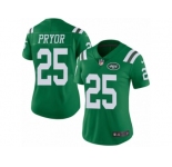 Women's Nike New York Jets #25 Calvin Pryor Limited Green Rush NFL Jersey