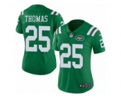 Women's Nike New York Jets #25 Shamarko Thomas Limited Green Rush NFL Jersey