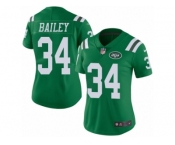 Women's Nike New York Jets #34 Dion Bailey Limited Green Rush NFL Jersey