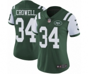 Women's Nike New York Jets #34 Isaiah Crowell Green Team Color Vapor Untouchable Elite Player NFL Jersey
