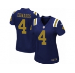 Women's Nike New York Jets #4 Lac Edwards Game Navy Blue Alternate NFL Jersey