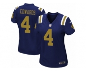 Women's Nike New York Jets #4 Lac Edwards Game Navy Blue Alternate NFL Jersey
