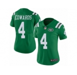 Women's Nike New York Jets #4 Lac Edwards Limited Green Rush NFL Jersey