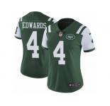 Women's Nike New York Jets #4 Lac Edwards Vapor Untouchable Limited Green Team Color NFL Jersey