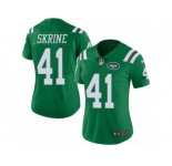 Women's Nike New York Jets #41 Buster Skrine Limited Green Rush NFL Jersey