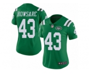 Women's Nike New York Jets #43 Julian Howsare Limited Green Rush NFL Jersey
