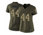 Women's Nike New York Jets #44 Corey Lemonier Limited Green Salute to Service NFL Jersey