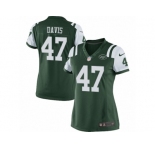 Women's Nike New York Jets #47 Kellen Davis Limited Green Team Color NFL Jersey