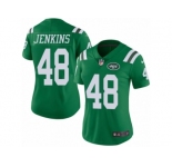 Women's Nike New York Jets #48 Jordan Jenkins Limited Green Rush NFL Jersey