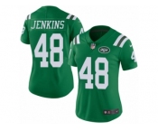 Women's Nike New York Jets #48 Jordan Jenkins Limited Green Rush NFL Jersey