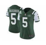 Women's Nike New York Jets #5 Christian Hackenberg Vapor Untouchable Limited Green Team Color NFL Jersey