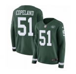Women's Nike New York Jets #51 Brandon Copeland Limited Green Therma Long Sleeve NFL Jersey