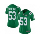 Women's Nike New York Jets #53 Mike Catapano Limited Green Rush NFL Jersey