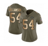 Women's Nike New York Jets #54 Avery Williamson Limited Olive Gold 2017 Salute to Service NFL Jersey