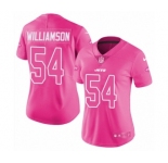 Women's Nike New York Jets #54 Avery Williamson Limited Pink Rush Fashion NFL Jersey