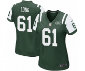 Women's Nike New York Jets #61 Spencer Long Game Green Team Color NFL Jersey
