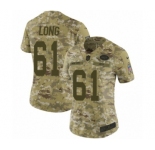 Women's Nike New York Jets #61 Spencer Long Limited Camo 2018 Salute to Service NFL Jersey