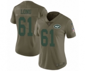 Women's Nike New York Jets #61 Spencer Long Limited Olive 2017 Salute to Service NFL Jersey