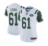 Women's Nike New York Jets #61 Spencer Long White Vapor Untouchable Limited Player NFL Jersey