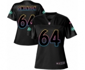 Women's Nike New York Jets #64 Travis Swanson Game Black Fashion NFL Jersey