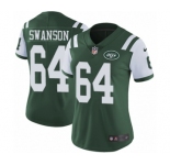 Women's Nike New York Jets #64 Travis Swanson Green Team Color Vapor Untouchable Elite Player NFL Jersey