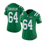 Women's Nike New York Jets #64 Travis Swanson Limited Green Rush Vapor Untouchable NFL Jersey