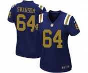 Women's Nike New York Jets #64 Travis Swanson Limited Navy Blue Alternate NFL Jersey