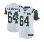 Women's Nike New York Jets #64 Travis Swanson White Vapor Untouchable Limited Player NFL Jersey
