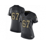 Women's Nike New York Jets #67 Brian Winters Limited Black 2016 Salute to Service NFL Jersey