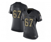 Women's Nike New York Jets #67 Brian Winters Limited Black 2016 Salute to Service NFL Jersey