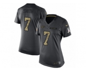 Women's Nike New York Jets #7 Geno Smith Limited Black 2016 Salute to Service NFL Jersey