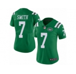 Women's Nike New York Jets #7 Geno Smith Limited Green Rush NFL Jersey