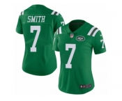 Women's Nike New York Jets #7 Geno Smith Limited Green Rush NFL Jersey
