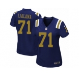 Women's Nike New York Jets #71 Ben Ijalana Limited Navy Blue Alternate NFL Jersey