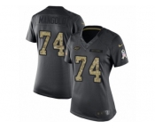 Women's Nike New York Jets #74 Nick Mangold Limited Black 2016 Salute to Service NFL Jersey