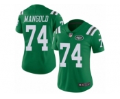 Women's Nike New York Jets #74 Nick Mangold Limited Green Rush NFL Jersey