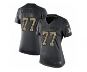 Women's Nike New York Jets #77 James Carpenter Limited Black 2016 Salute to Service NFL Jersey