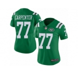 Women's Nike New York Jets #77 James Carpenter Limited Green Rush NFL Jersey