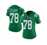 Women's Nike New York Jets #78 Ryan Clady Limited Green Rush NFL Jersey