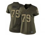 Women's Nike New York Jets #79 Brent Qvale Limited Green Salute to Service NFL Jersey