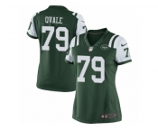 Women's Nike New York Jets #79 Brent Qvale Limited Green Team Color NFL Jersey