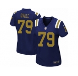 Women's Nike New York Jets #79 Brent Qvale Limited Navy Blue Alternate NFL Jersey